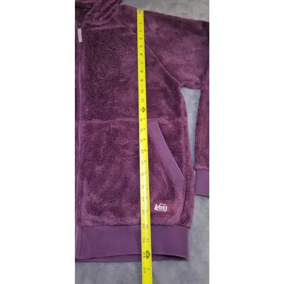 Rei Co-op Sz XL Kids Full Zip Fleece Jacket Outdoor Hoodie Purple Mountain C1-18 - Picture 2 of 8